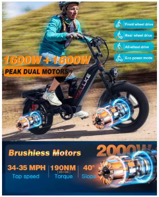 Wallke H7 Step Thru E-bike with APP Control